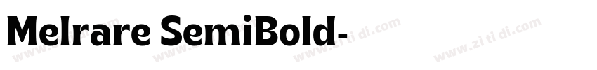 Melrare SemiBold字体转换